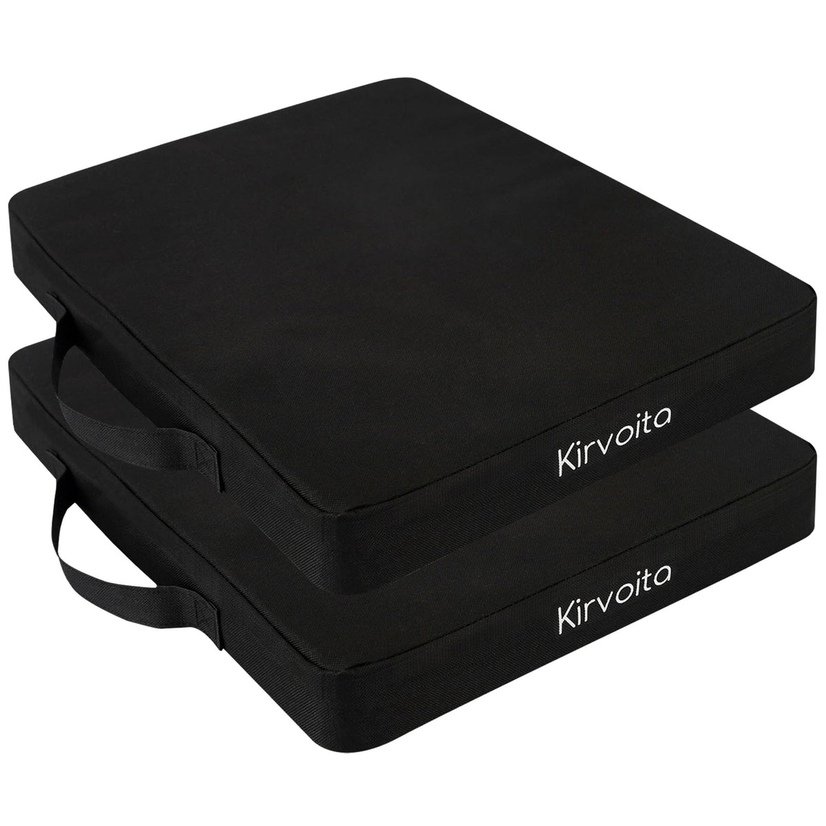 Black 2 Pack Waterproof Oxford Stadium Seat Cushions G65675