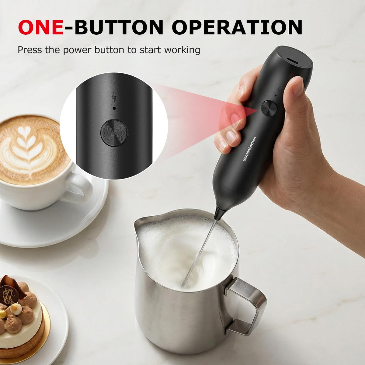 Rechargeable Handheld Milk Frother O540724