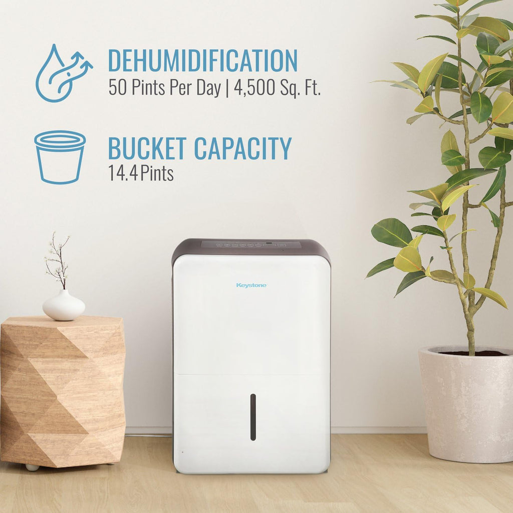 50-Pint Portable Dehumidifier with Auto-Shutoff and Timer R5077
