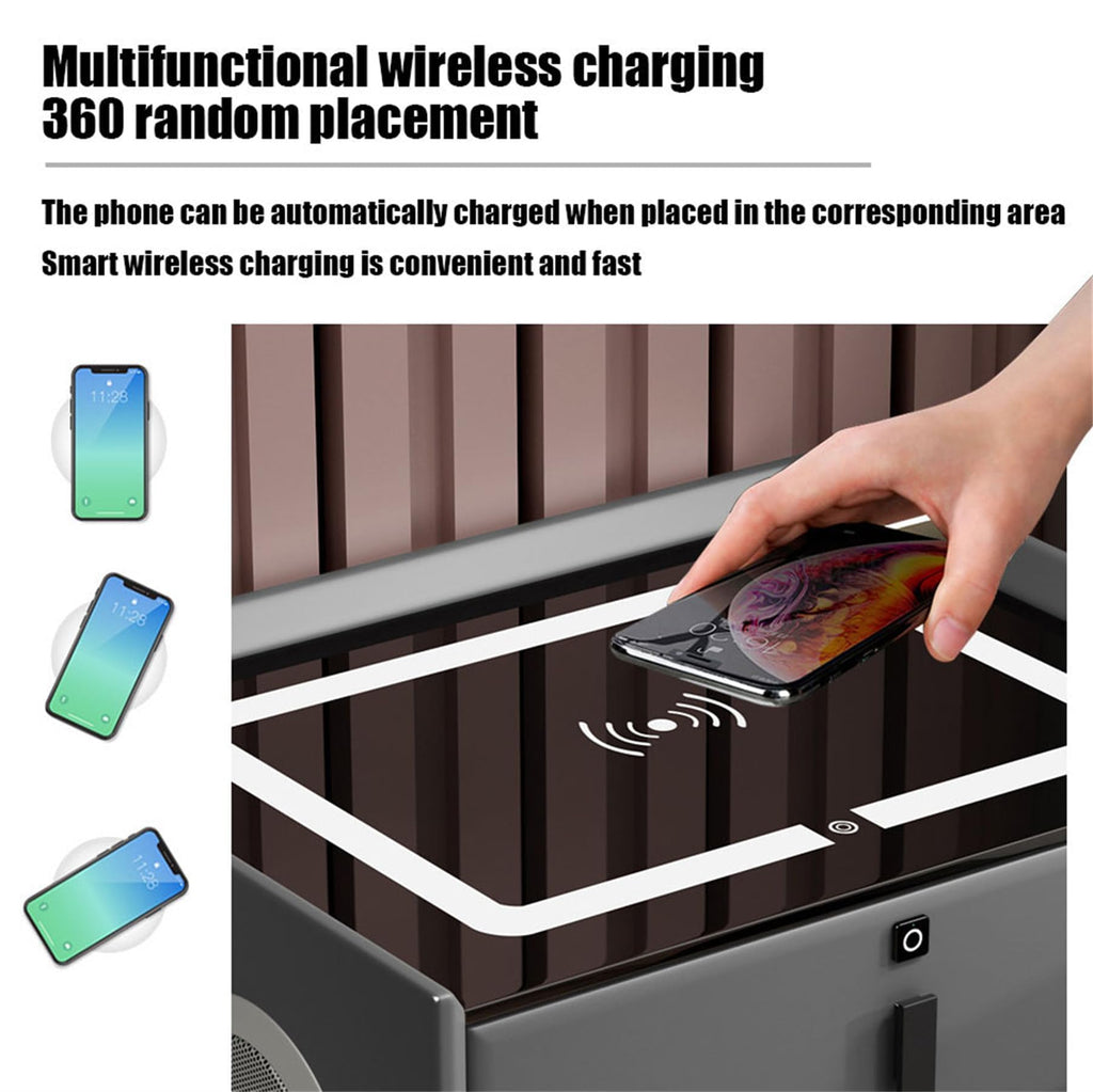 Pink 3 Drawer Smart Bedside Table with USB Charging E935628