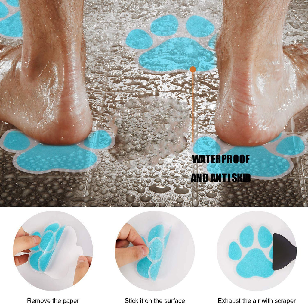 12 Pcs Non-Slip Bathtub Stickers Blue Z83783