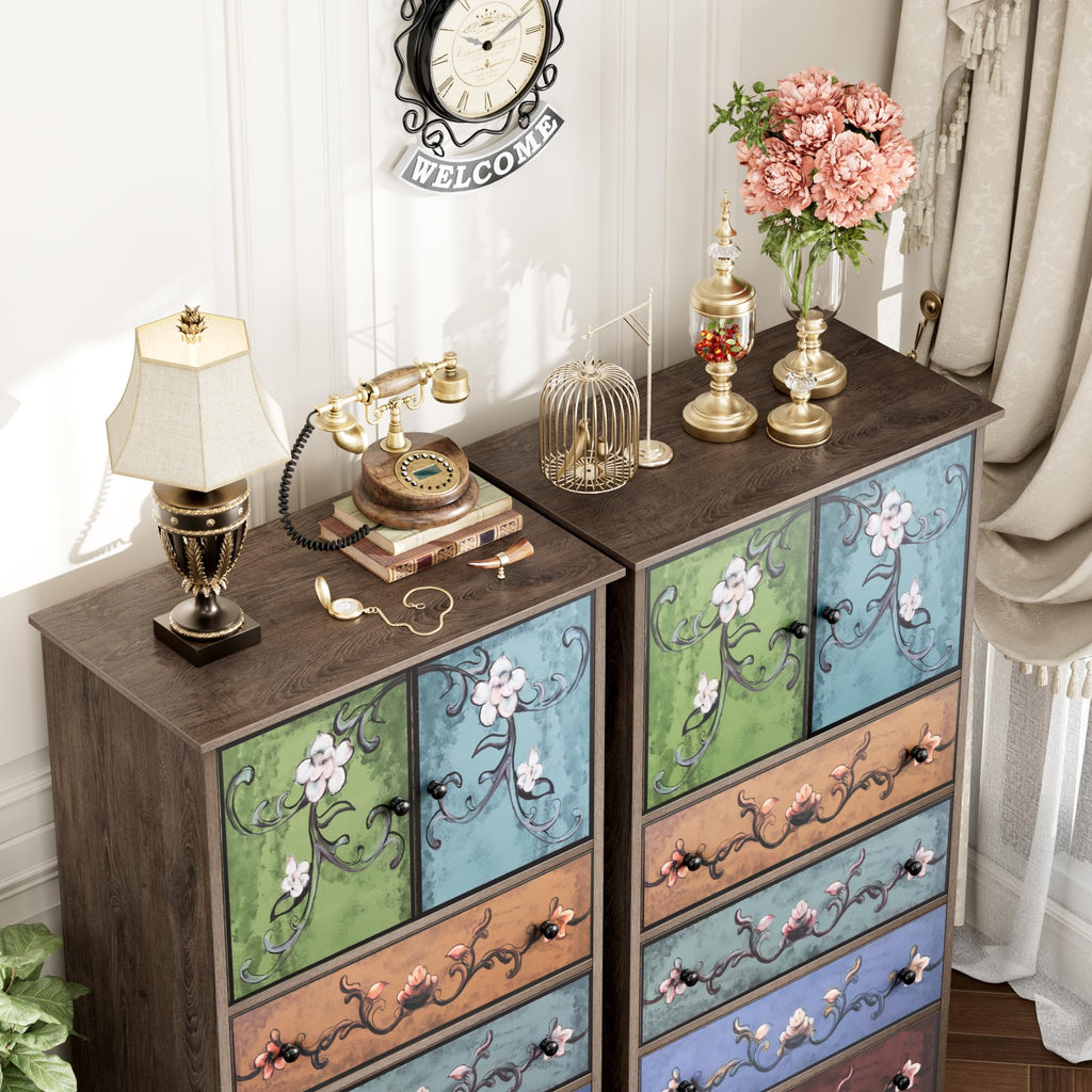 50" H Boho 4 Drawer Dresser Q428