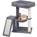 Cat Tree with Scratching Post and Hammock, Grey Y28422