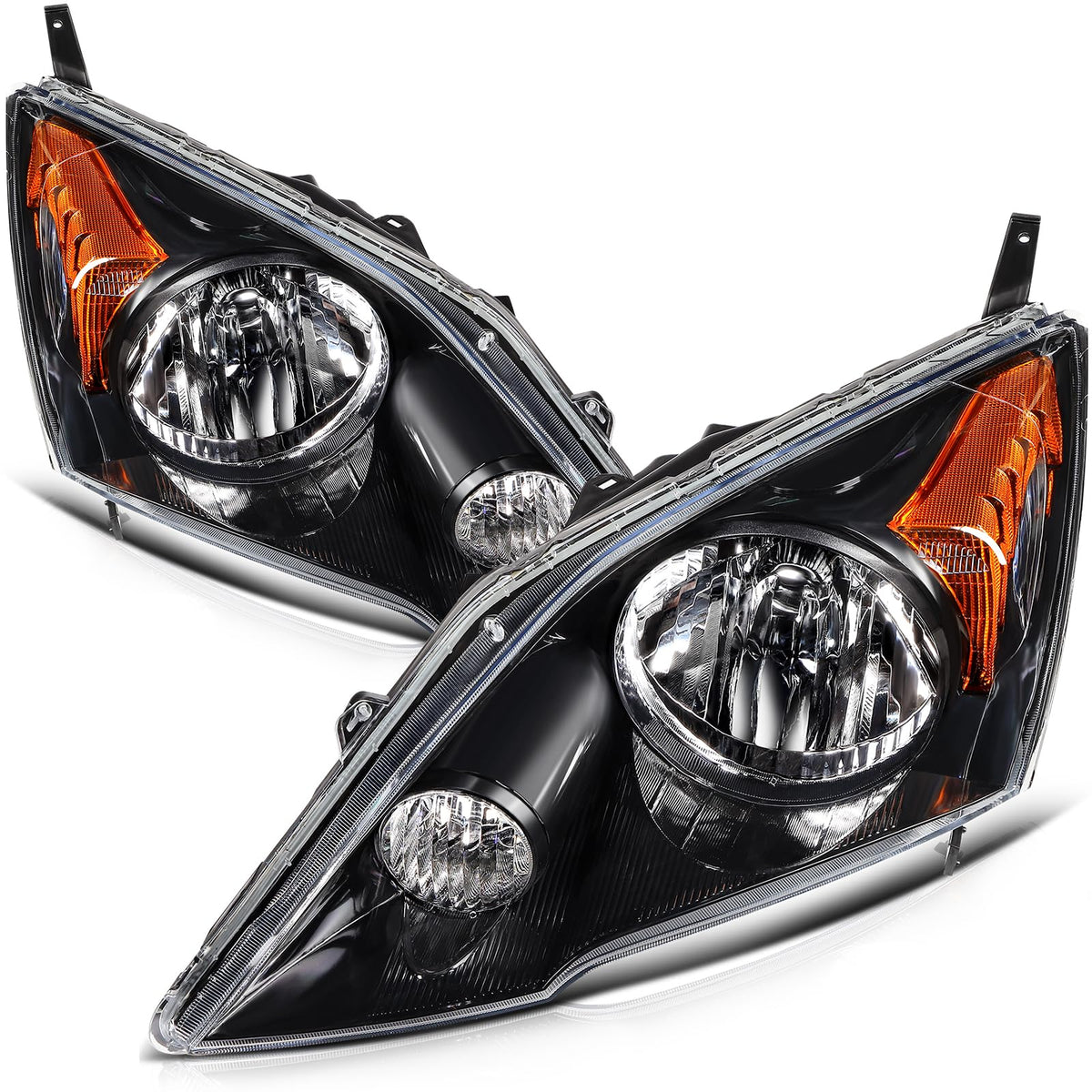 Chrome Housing Clear Corner Headlight Assembly U2459