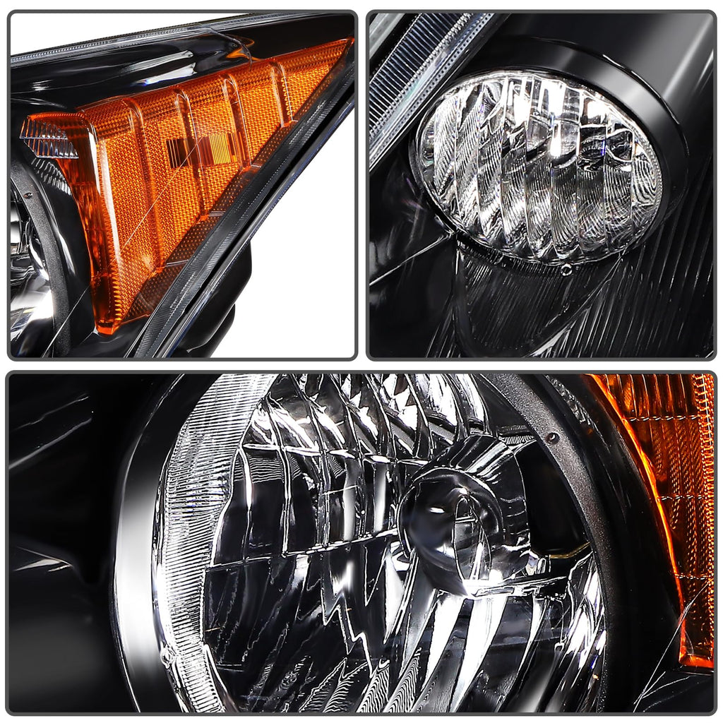 Chrome Housing Clear Corner Headlight Assembly U2459
