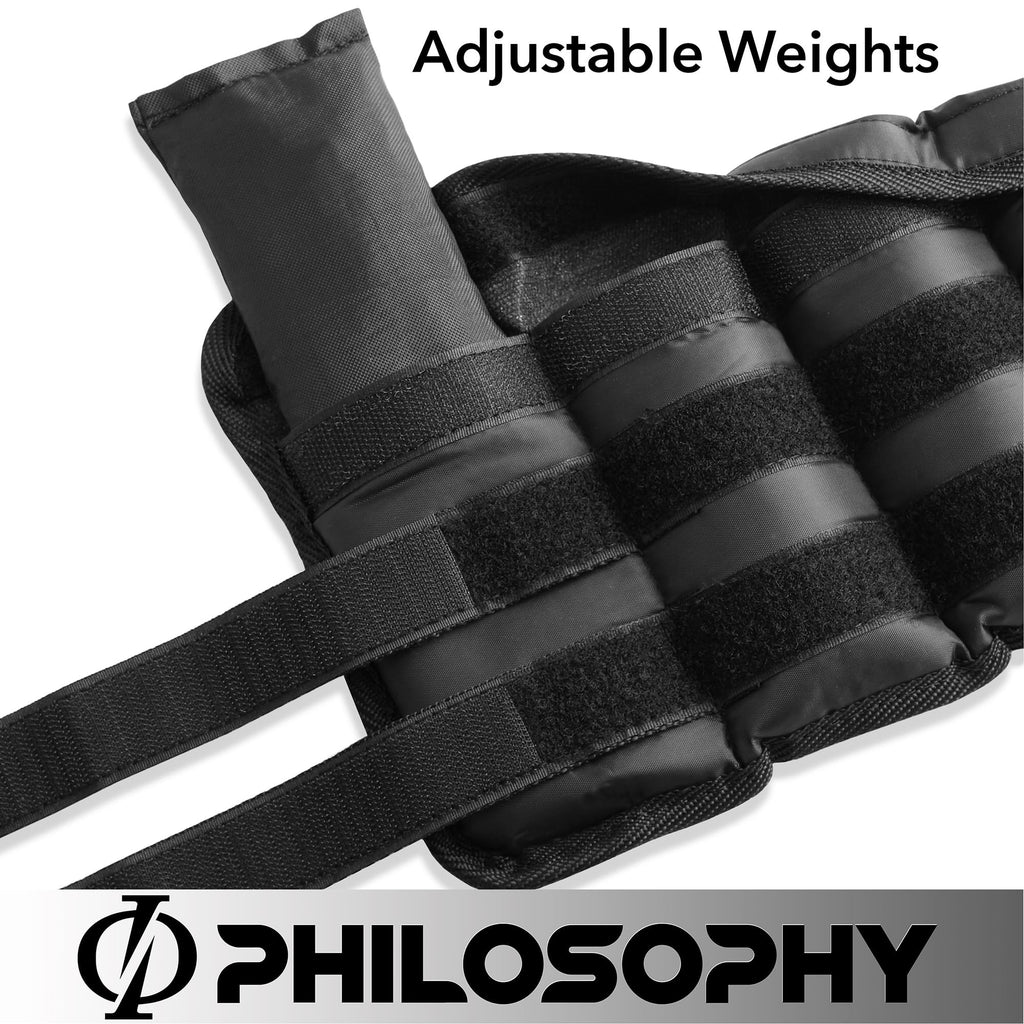 Adjustable Ankle Wrist Weights Pair with Removable Weights M488