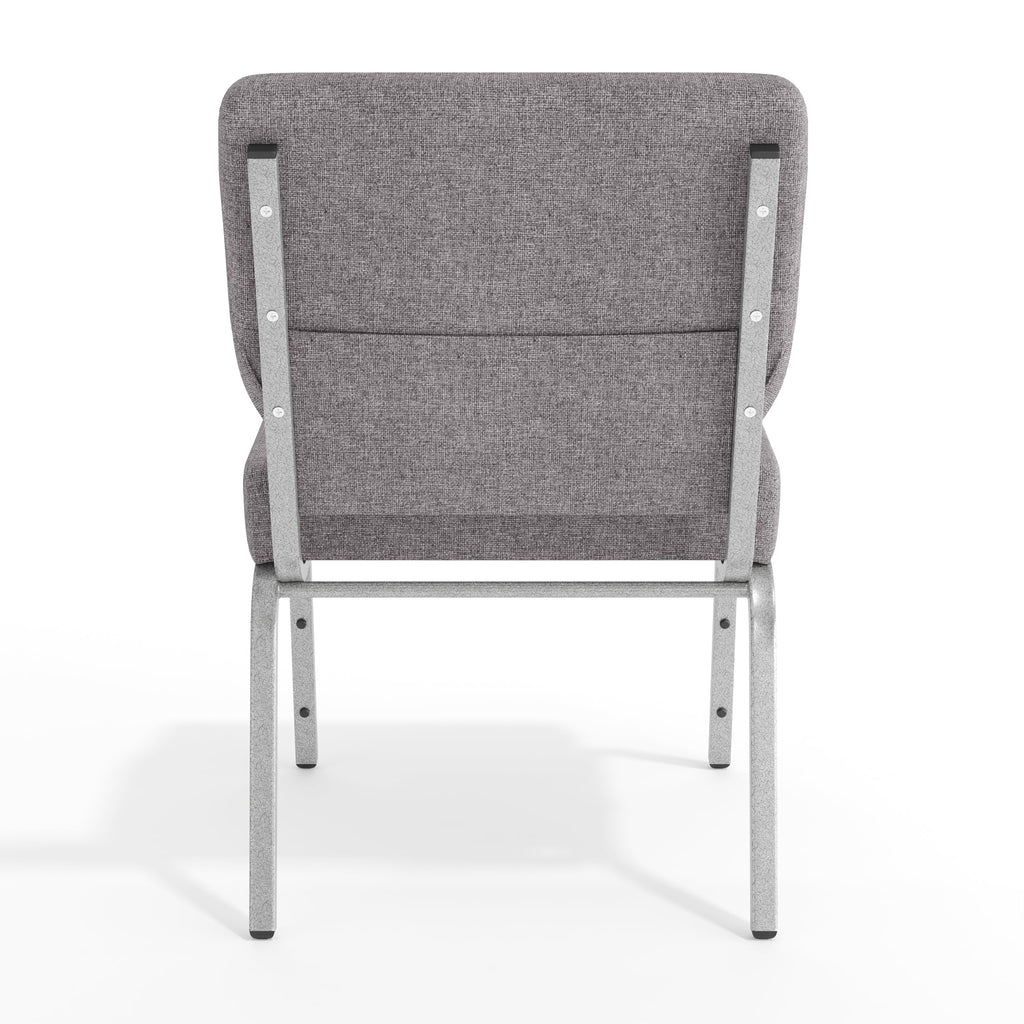 4 Pack Stacking Church Chair in Gray Fabric O91310