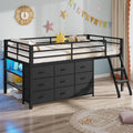 Twin Size Loft Bed with 9 Storage Drawers C826494