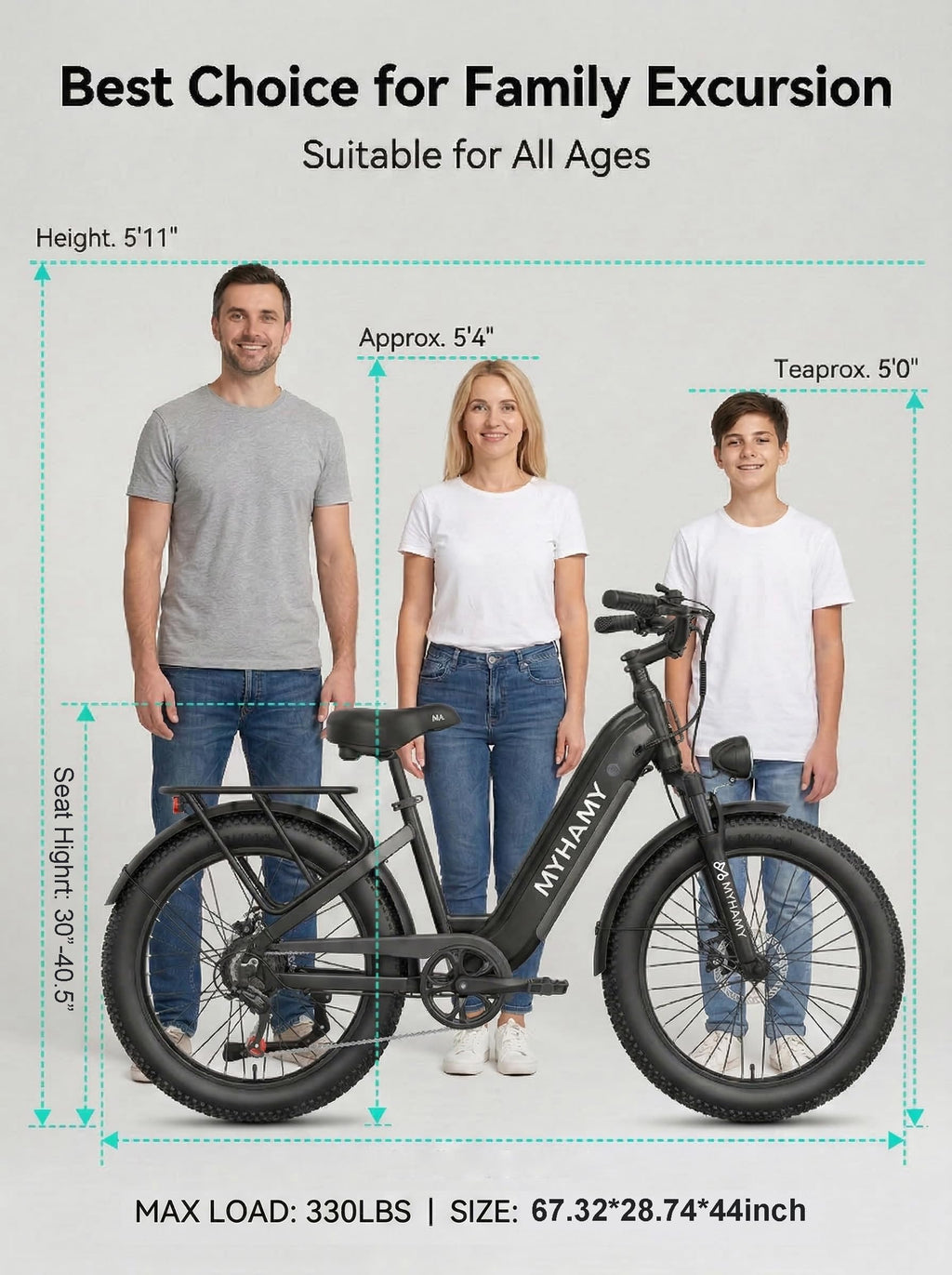 2000W Electric Bike 24 Fat Tire 48V 18Ah Step-Thru R3739