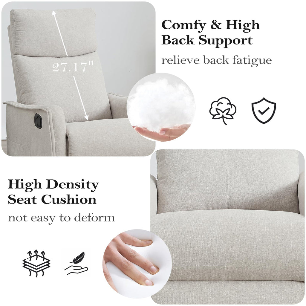 Swivel Rocker Recliner Chair with Heated Massage B913938