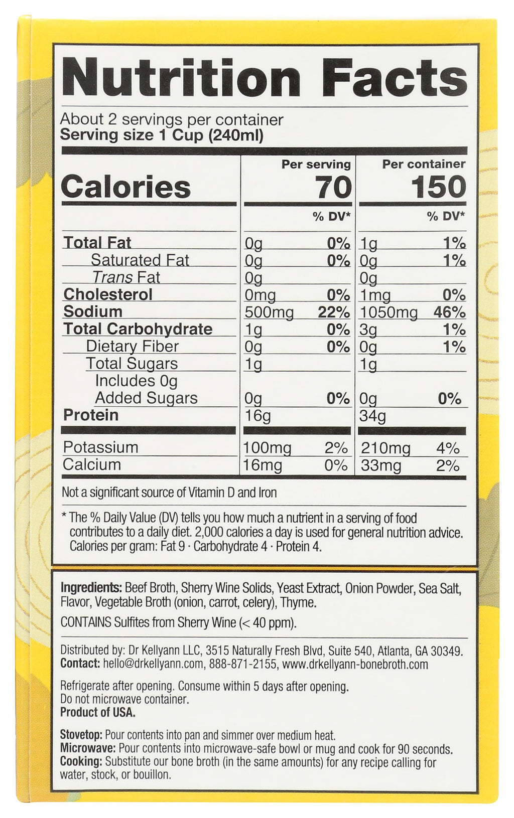 French Onion Bone Broth 16.9 Ounce G442489
