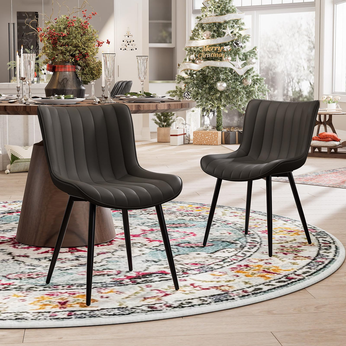 Black Dining Chairs Set of 2 W909600