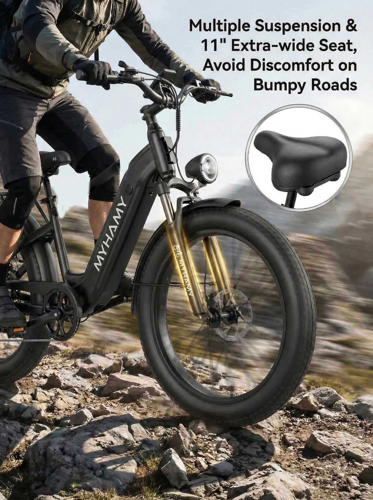 2000W Electric Bike 24 Fat Tire 48V 18Ah Step-Thru R3739
