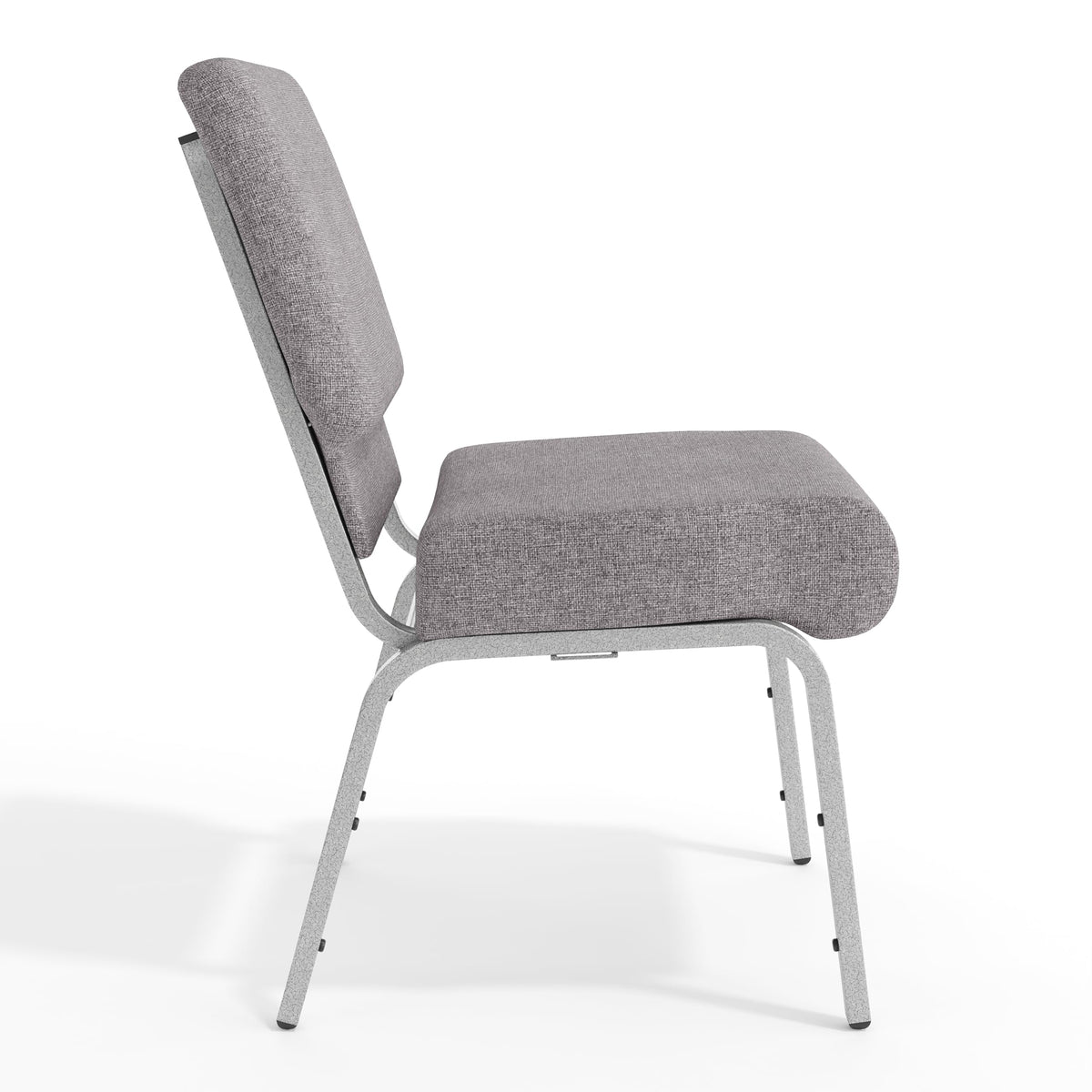 4 Pack Stacking Church Chair in Gray Fabric O91310