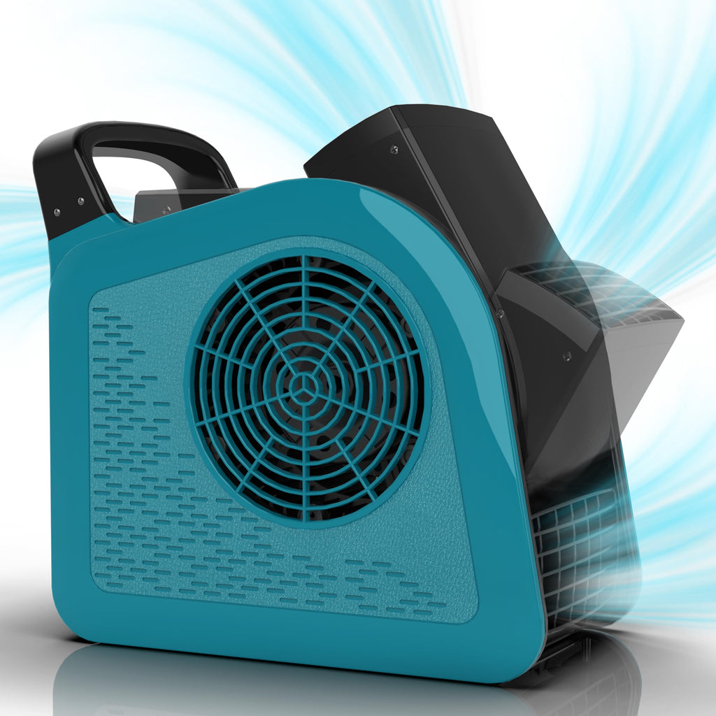 Blue 355CFM 3 Speed Air Mover Blower Fan with 2 Outlets I26229