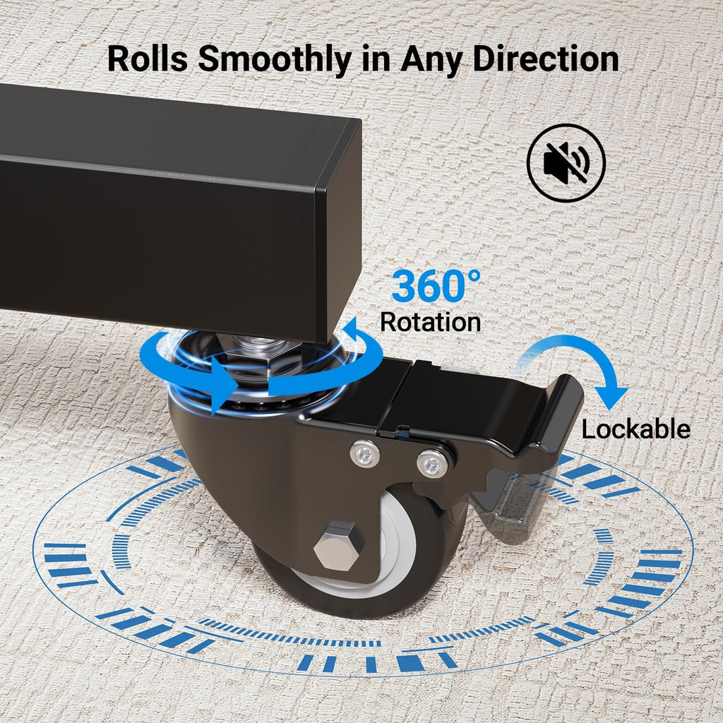 Rolling TV Stand on Wheels for 32-83 Inch Screens up to 110lbs E571