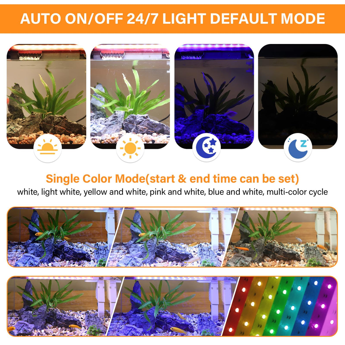 10 Gallon Glass Aquarium Starter Kit with Light Heater Pump Filter H74010
