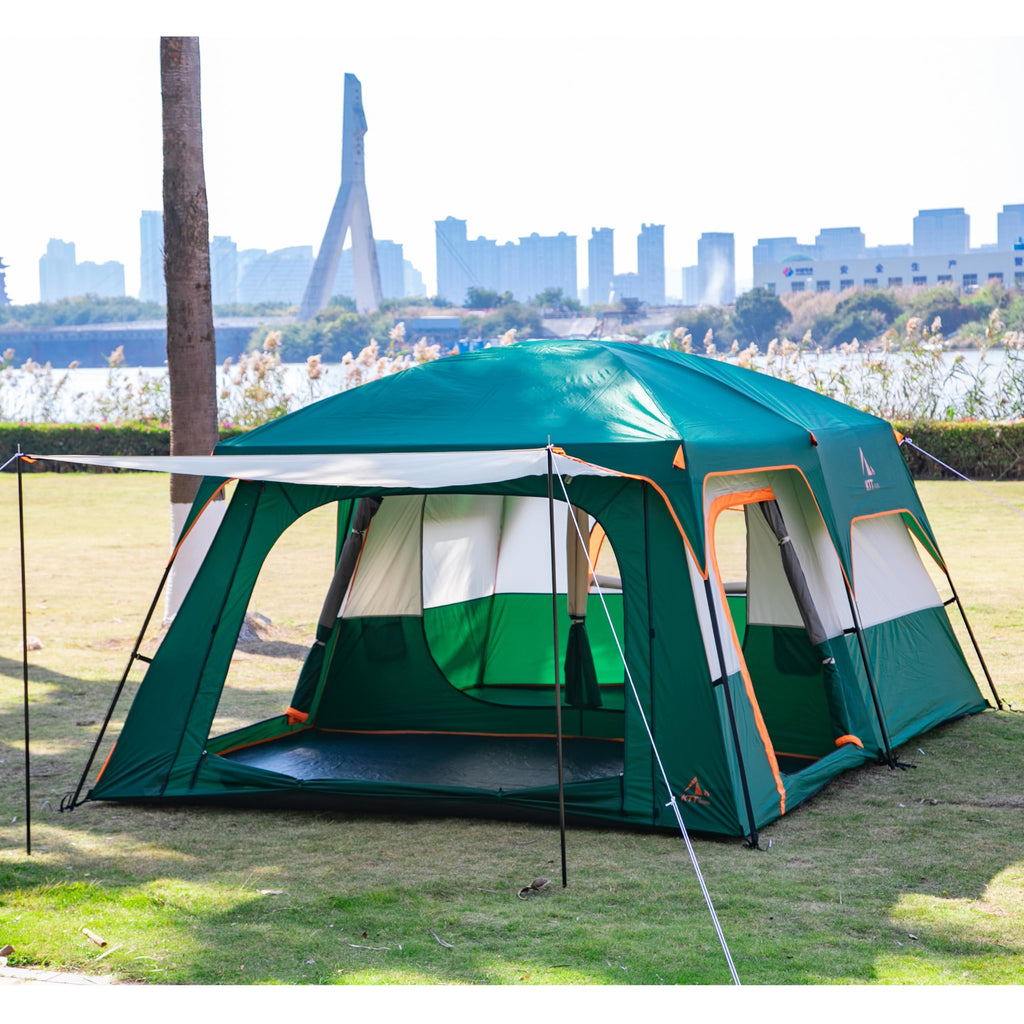 Extra Large 12-14 Person 2 Room Waterproof Double Layer Cabin Tent J12964