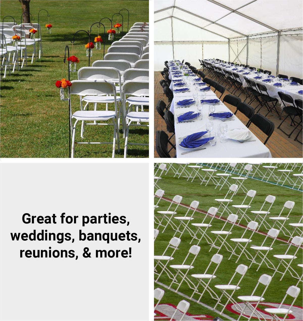 Brown 10pk Stackable Folding Chairs P70759