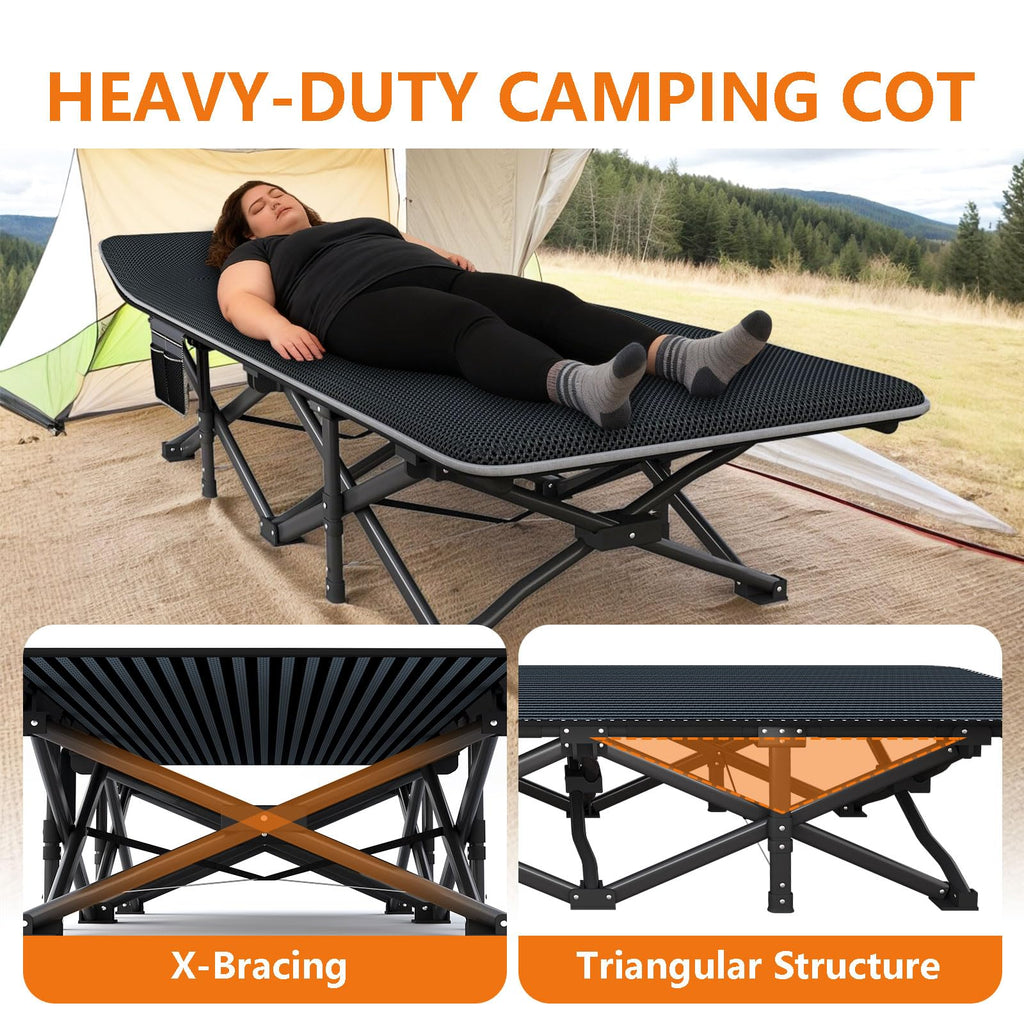 31.5" Wide Camping Cot with Pad E69959