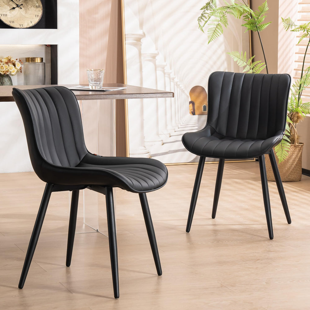 Black Dining Chairs Set of 2 W909600