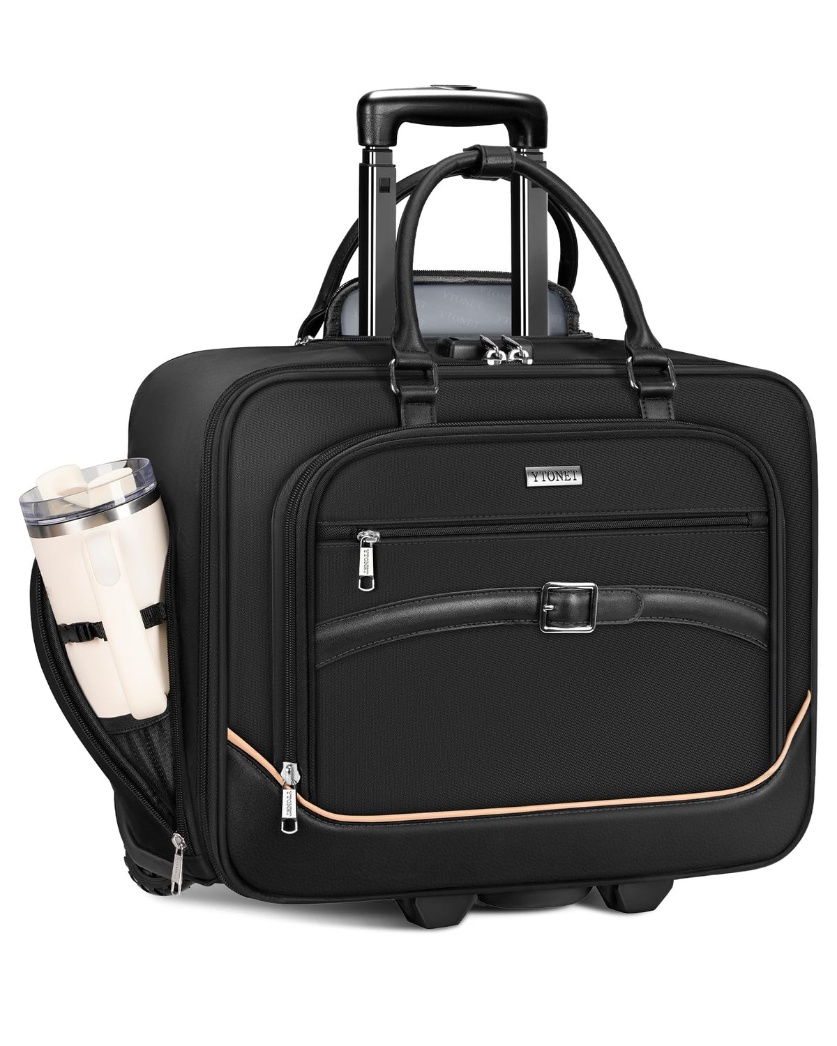 Black 17.3 In Rolling Laptop Bag with Wheels P40863