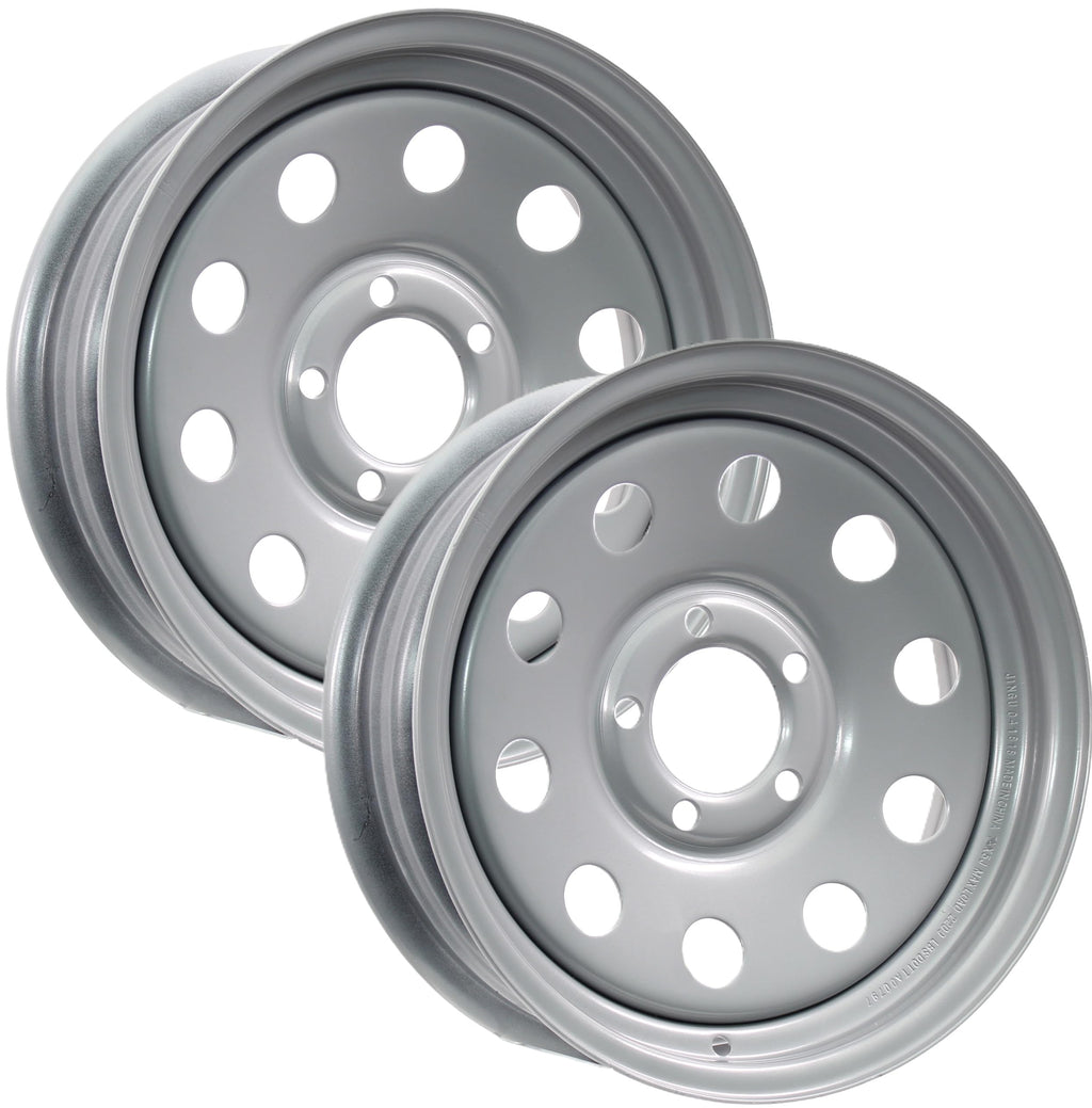 15 Inch 5 Lug Silver Trailer Wheel Q71062
