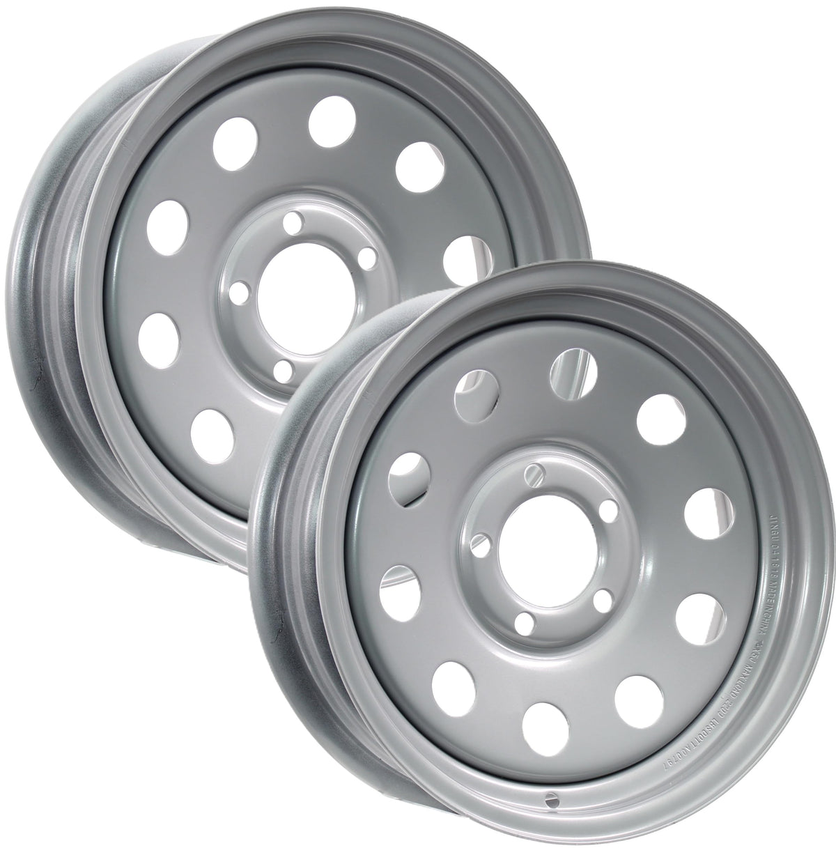 15 Inch 5 Lug Silver Trailer Wheel Q71062