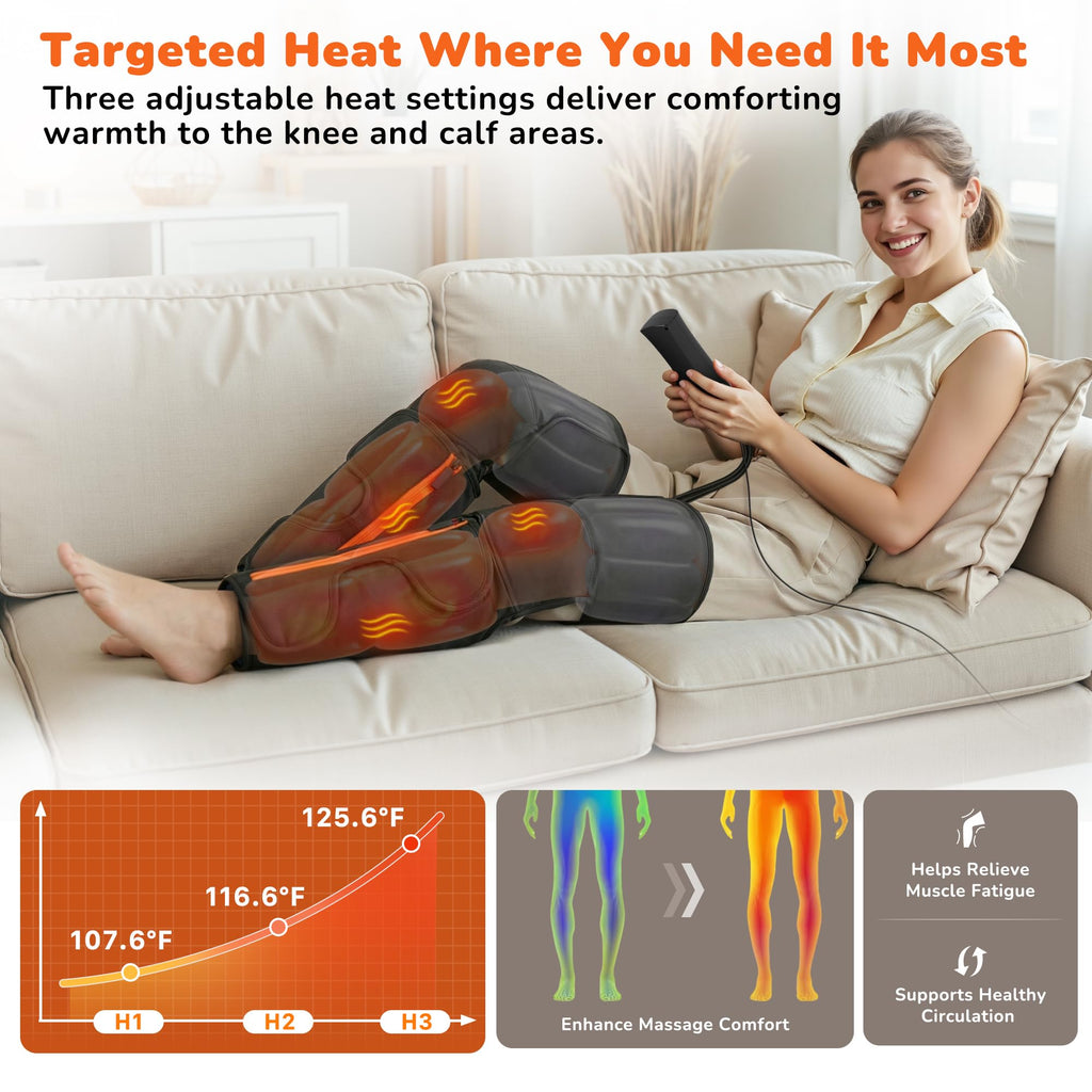 Air Compression Leg Massager with Heat L673