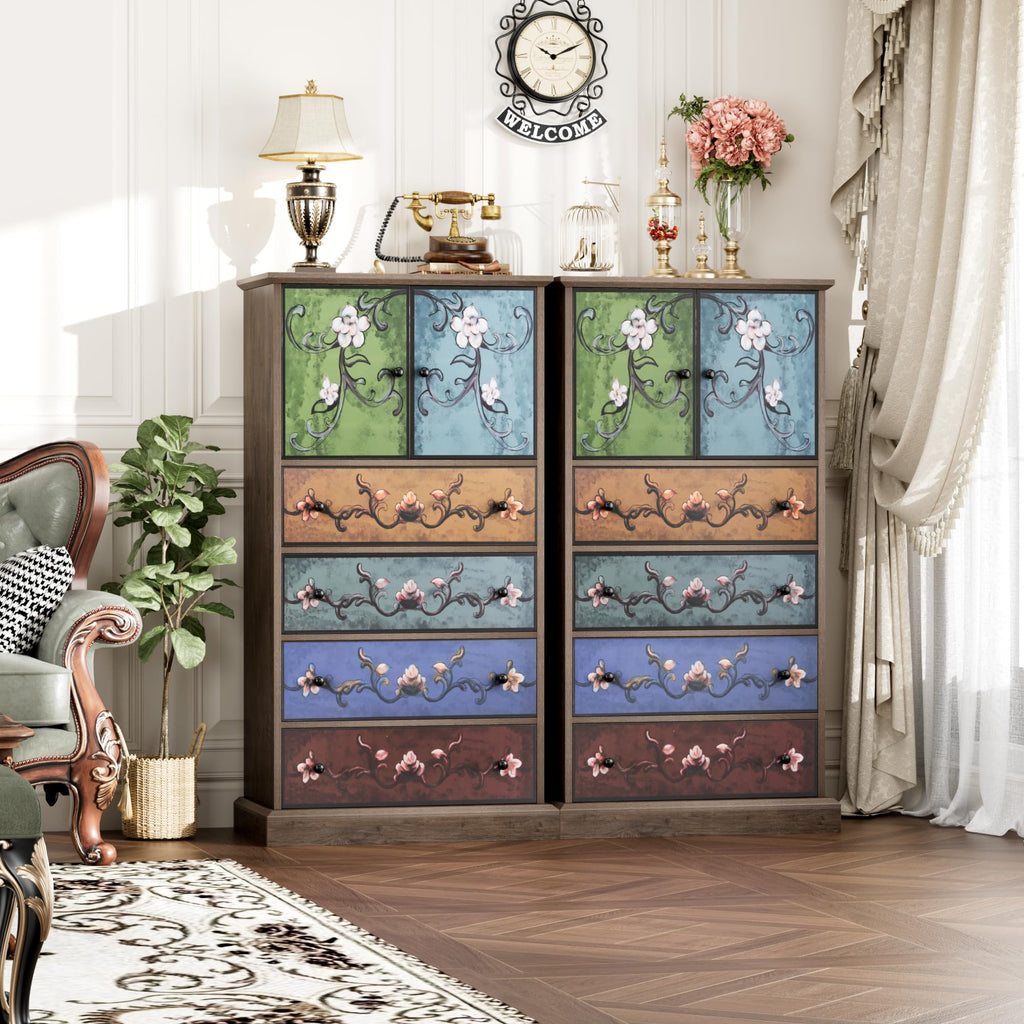 50" H Boho 4 Drawer Dresser Q428