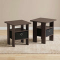 Brown 3-Tier Square Side Table Set of 2 Z31481