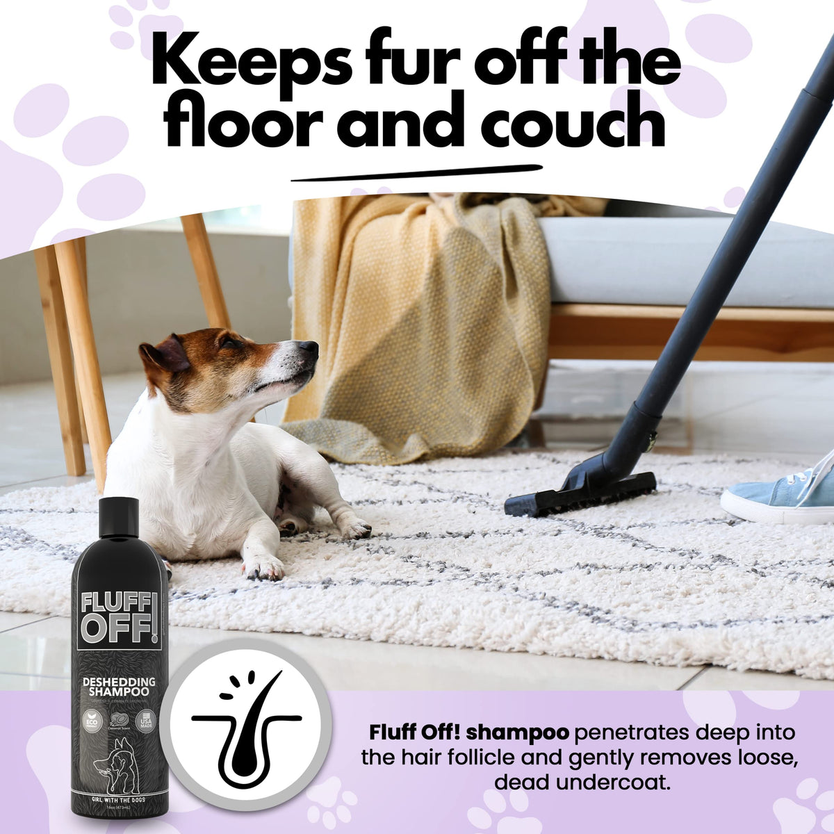 Natural Deshedding Dog & Cat Shampoo K69443