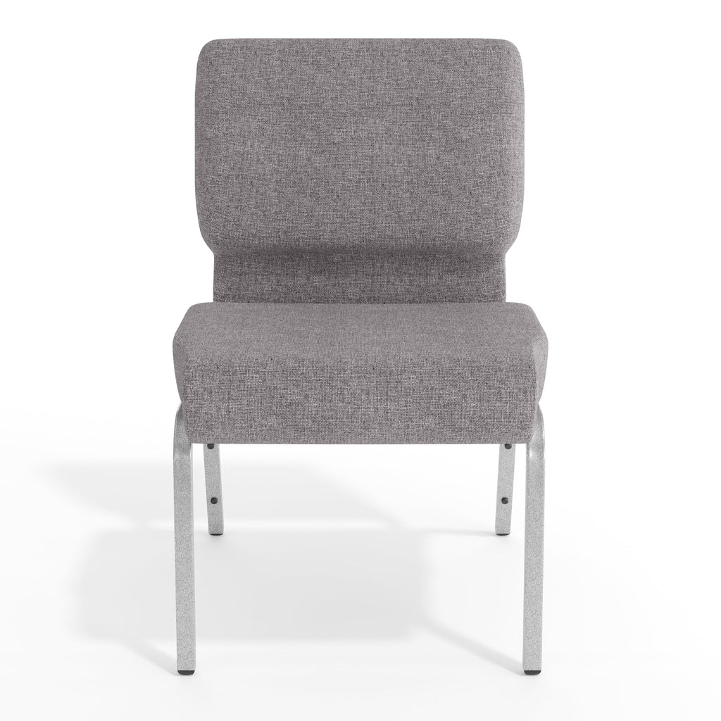 4 Pack Stacking Church Chair in Gray Fabric O91310