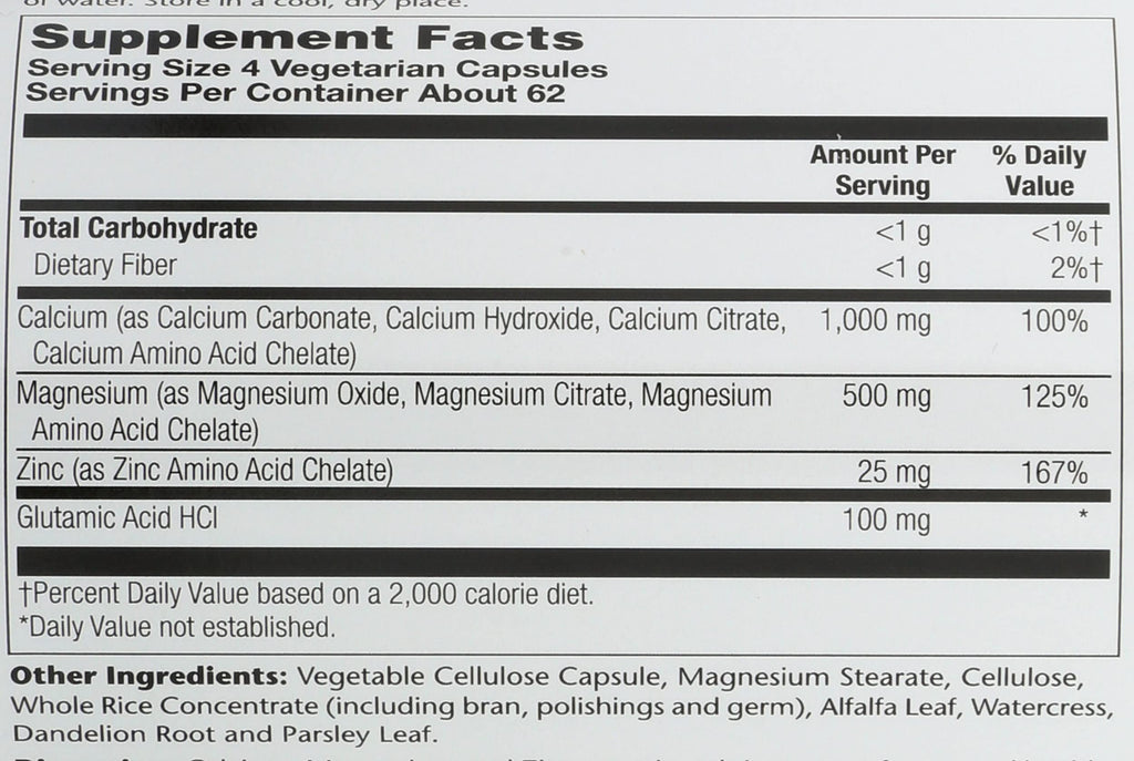Calcium Magnesium Zinc Capsules 250 Count P31784