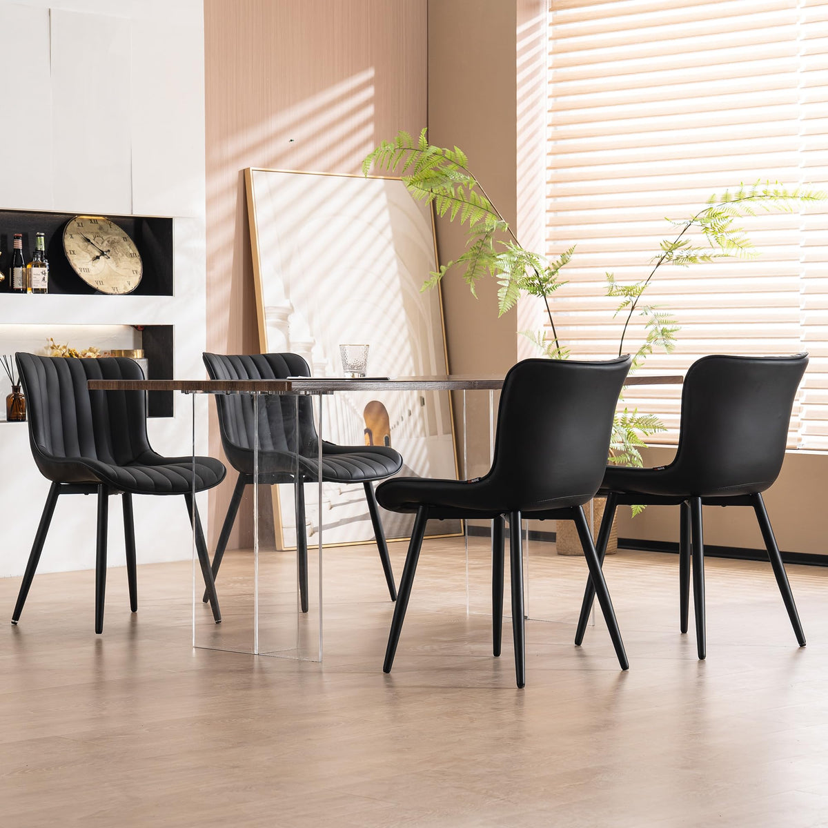 Black Dining Chairs Set of 2 W909600