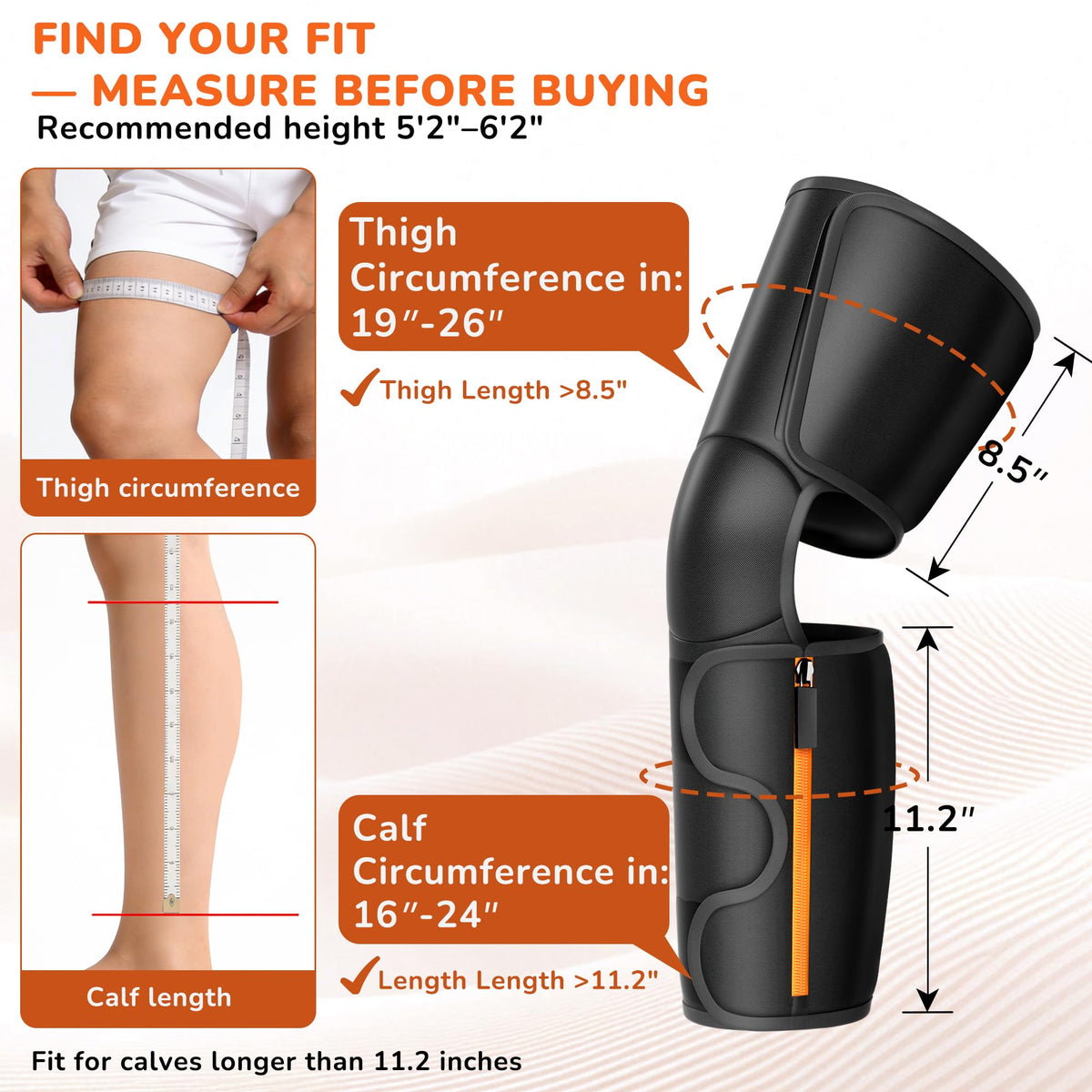 Air Compression Leg Massager with Heat L673