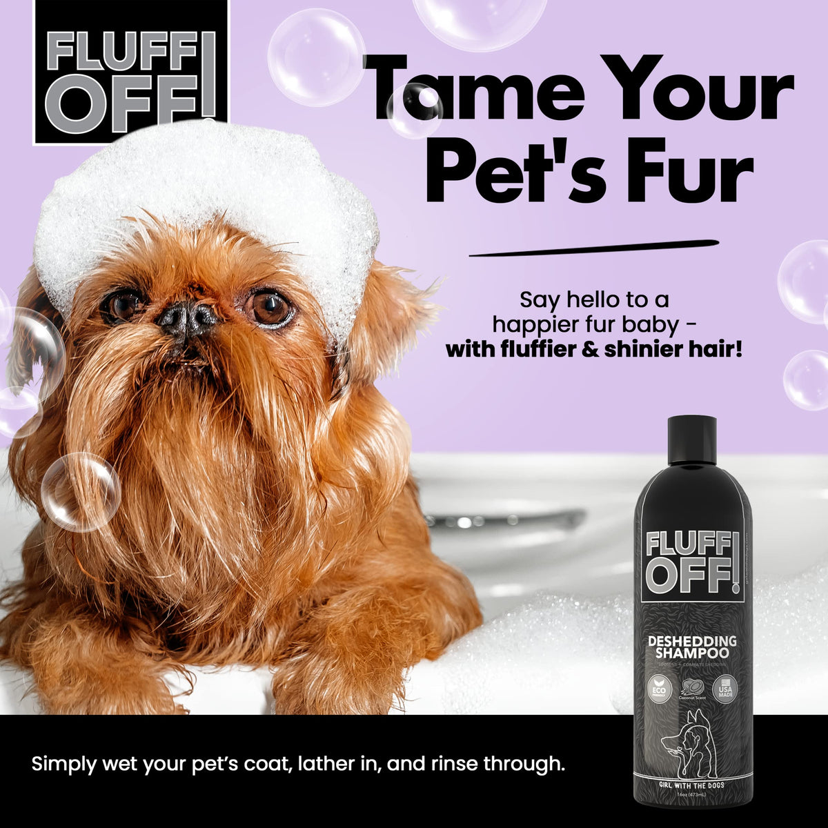 Natural Deshedding Dog & Cat Shampoo K69443