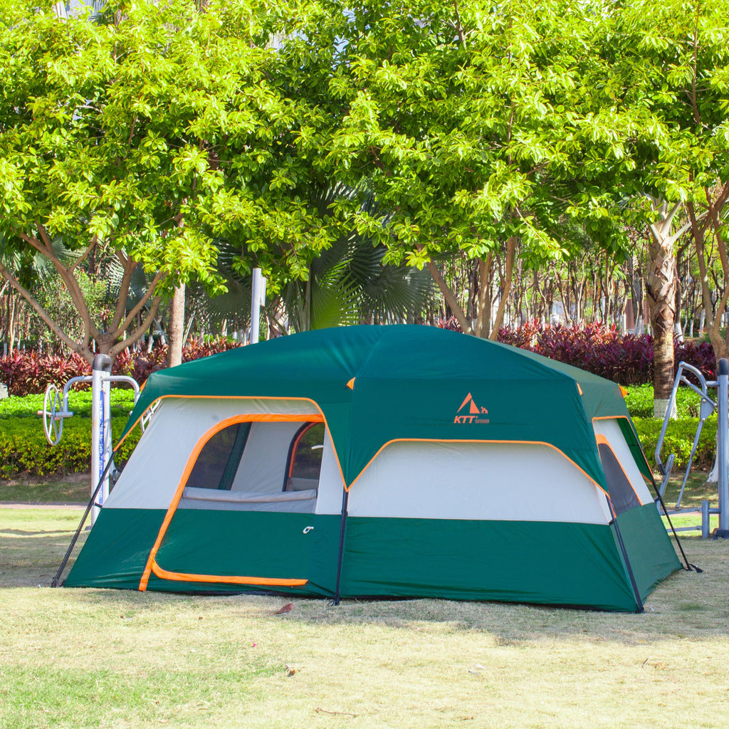 Extra Large 12-14 Person 2 Room Waterproof Double Layer Cabin Tent J12964